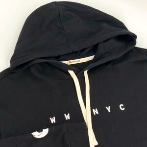 Marine Layer NYC Skyline Graphic Hoodie Mens Large Black Sunset Pullover Hoodie